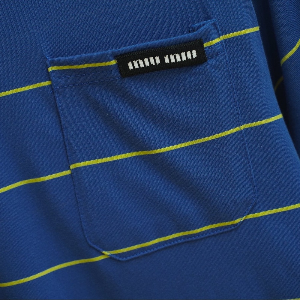 Miumiu blue striped short-sleeved shirt - Picture 7 of 12